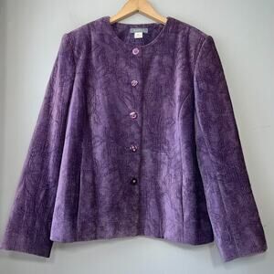Koret Size 16 Purple Brocade Tapestry Jacket Victorian Regency Castle Old Money